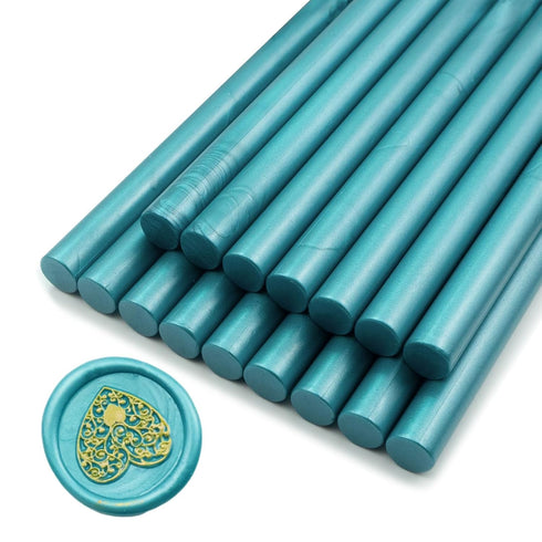 Wax Seal Sticks, Ioggtser 16 Pieces Glue Gun Wax Seal Sticks for Wax Seal Stamp, Sealing Wax Sticks for Making Exquisite Wax Seals for Wedding Inv...