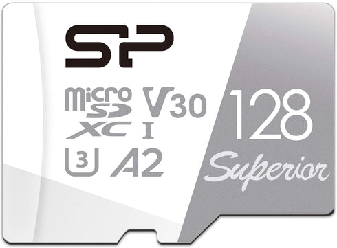 Silicon Power 128GB Superior Micro SDXC UHS-I (U3), V30 4K A2, High Speed MicroSD Card with Adapter...