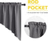 NICETOWN Half Window Kitchen Tier Curtains- Tailored Scalloped Valance/Swags for Basement/Bedroom(One Pair, 36 by 36-inches Each Panel, Grey)...
