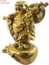 Fengshui Statue Buddha Brass Statues Laughing Buddha Carrying Bag God of Wealth Figurines Buddha Statues Home Decor Housewarming Congratulatory Gi...