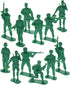 GiftExpress 12pc 5" Large Green Army Men, US Military Soldiers, Action Figure Set...
