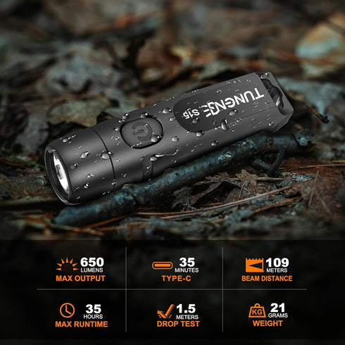 Rechargeable Keychain Flashlights, 650 High Lumens EDC Pocket Flashlights, Mini Flashlight Be Used for Camping Outdoors Emergency?Black?...