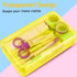 Sooez 1 Pack Clear Pencil Box, Plastic Hard Pencil Case with Stickers, Large Crayon Box with Snap-tight Lid, Stackable Storage Box Art Craft Marke...