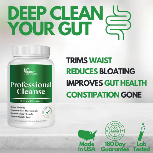 Dr Vitamin Professional Detox Cleanse for Weight Loss and Belly Fat, 15 Day Colon Cleanse, Body Detox, Gut Health, Bloating Relief and Weight Loss...