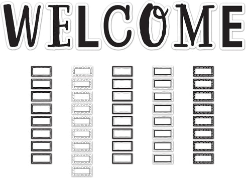 Teacher Created Resources Black and White Welcome Bulletin Board (TCR6805)...