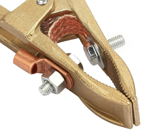 Fafeicy Welding Ground Clamp, Brass Material A Shape Ground Welding Earth Clamp Brass Welding Clamp for Welding Machine Used in Shipyards, Machine...