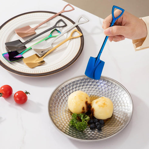 6-Piece Soup Spoons Set | Stainless Steel | Dinner Serving Spoons Titanium Spoon - Mirror Polish & Dishwasher Safe...
