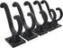 Claimed Corner Iron Scroll Coat Hooks - Wall Mounted Rustic Farmhouse Cast Iron DIY Coat Towel Hat Scarf Bag Hook - 5 Pack (Black)...