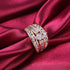 Wedding Ring Set for Women 14K Gold Plated Marquise Cut CZ Engagement Rings Bridal Set Anniversary Promise Wideband Rings for Her (US Size 10)...