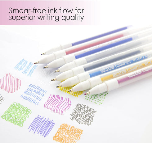 BAZIC Collorelli Scented Glitter Color Gel Pen, Acid Free Smooth Writing for Drawing Coloring Greeting Card Art Christmas Gift (10/Pack), 1-Pack...