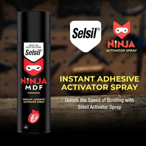 SELSIL CA Glue Activator Spray (2 x 6.76 fl oz) - Cyanoacrylate Glue Activator, Professional Fast Clear Adhesive Accelerators for Woodworking, Met...