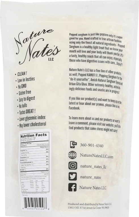 NATURE NATES Rosemary Garlic Popped Sorghum, 5 OZ...