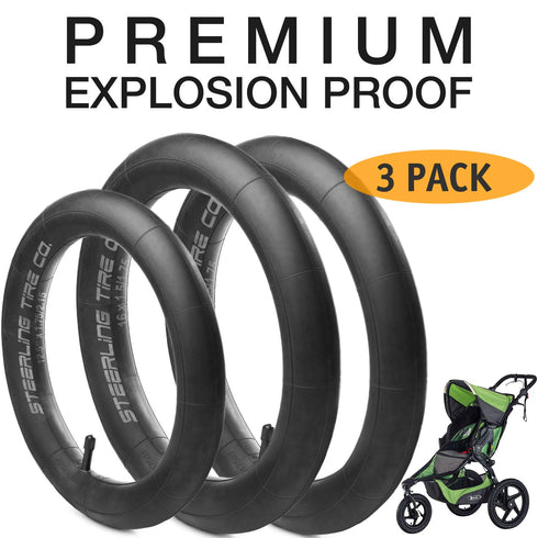 Two 16'' x 1.5/1.75 R and One 12.5'' x 1.75/2.15 F Premium Explosion Proof Inner Tire Tube for All BOB Revolution & Stroller Strides - BOB Strolle...