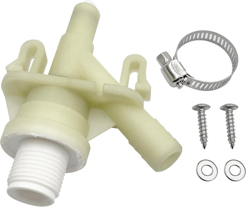 Upgraded 385311641 RV Plastic Water Valve Assembly Replacement for 300 310 320 series Pedal-flush Toilets and Marine Toilet....