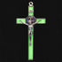 Saint Benedict Wall Crucifix with Colored Enamel Made in Italy (Glow-in-the-Dark)...