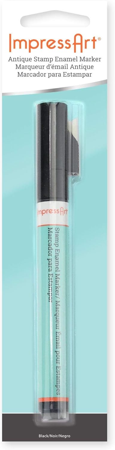 ImpressArt - Metal Stamp Enamel Marker for Metal Stamping & Engraving DIY Jewelry Acrylic Ink (Black)...