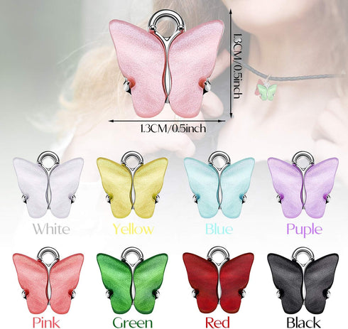 Hicarer 36 Pieces Butterfly Charms Acrylic Butterfly Pendant Charms for Earrings Bracelets Necklace DIY Jewelry Pendant Making(Multicolor)...