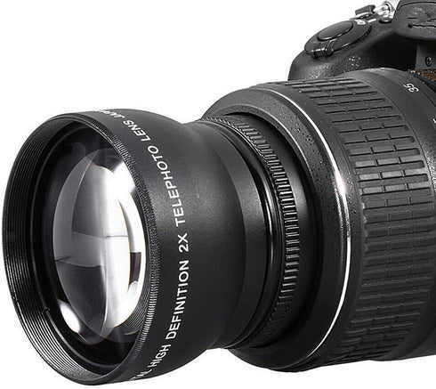 52mm telephoto lens52mm 2X mag,Lens,52mm 2X Magnification HD Tele Converter Telephoto Lens for 52mm Mount Camera......