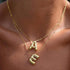 Gold Bubble Letter Necklace for Women, 14k Gold Plated Balloon Initial Letter Pendant Necklace Dainty Charm Initial Necklaces for Women Trendy Chu...