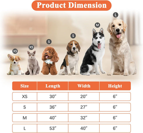 Dog Bed Covers Only - Waterproof Dog Bed Covers Quilted, Replacement Washable Pet Puppy Bed Cover for Dog Cat, Cushion Cover 30Lx20Wx6H Inches Blu...
