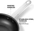 KOCH SYSTEME CS Stainless Steel Pan 10 Inch, Non-toxic Stainless Steel Frying Pan with Nonstick Coating for Professional Cooking, Stainless Steel ...