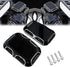 Motorcycle Brake Clutch Master Cylinder Covers Aluminum Left and Right Brake Reservoir Cylinder Cover for Harley Touring Street Electra Glide Road...