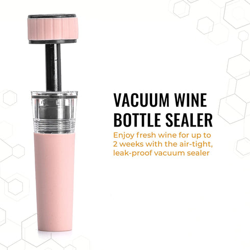 4-Piece Wine Opener Set - Manual Air Pump Wine Bottle Opener, Wine Aerator Pourer Spout, Wine Foil Cutter, Vacuum Wine Stopper - Wine Accessories ...