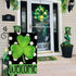 CROWNED BEAUTY St Patricks Day Shamrock Garden Flag 12×18 Inch Double Sided Green Clover Small Burlap Welcome Polka Dots Holiday Yard Flag for Out...