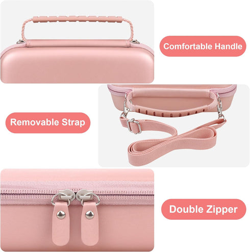Canboc Carrying Case for Asthma Inhaler, Handheld Spacer for Adults and Kids, Mask, Inhaler Spacer Bag with Removable Shoulder Strap, Mesh Pocket ...