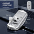 Wireless Mouse Chargeable Portable Silent Wireless Mouse USB and Type-C Dual Mode Wireless Mouse 3 adjustable DPI for Laptop, Mac, MacBook, Androi...