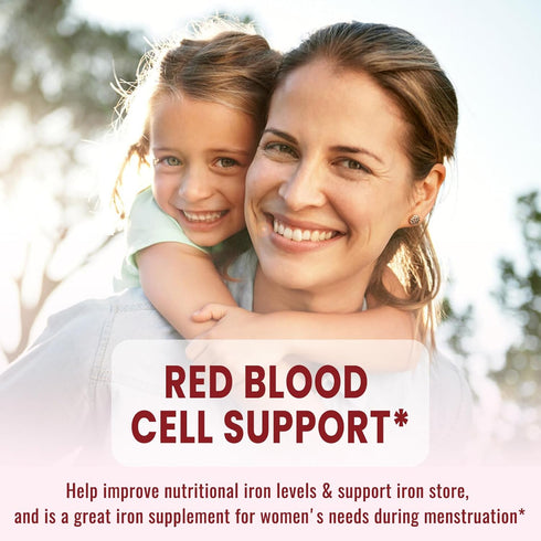 Liquid Iron Supplement for Women & Men Iron Drops Iron Supplements for Anemia with Folate, Vitamin C, B12 for Red Blood Cell Support-Strawberry, 2...