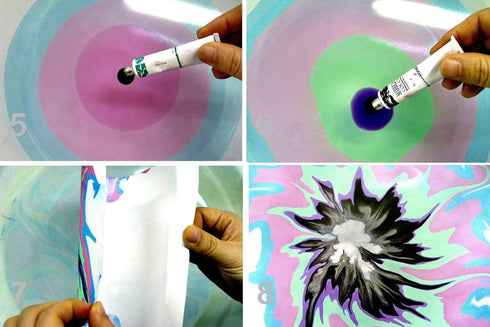 New Water Marbling Paint 12 Colors Tube Set / 12ml Marble kit...