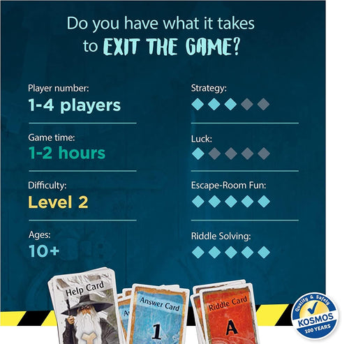EXIT: The Cursed Labyrinth | Exit: The Game - A Kosmos Game | Family-Friendly, Card-Based at-Home Escape Room Experience for 1 to 4 Players, Ages ...