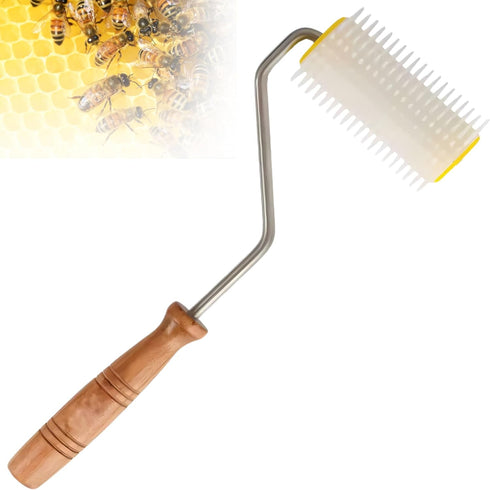 Honey Uncapping Needle Roller Honey Extractor Equipment, Honey Spinner Extractor Honey Uncapping Roller for Beekeepers Needle Recapping Honey Unca...
