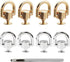 Uayeatye D Rings for Purse Hardware for Bag Making, 8 PCS Metal D Ring and Stud Screw, 360 Degree Rotatable D Rings for Purse, Bag Hardware, Dog B...
