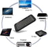ILEBYGO 2.4Ghz H20 Mini Wireless Keyboard and Touchpad Mouse Combo,7 Colors Adjustable, Rechargeable Auto-Rotation of Touch Panel Handheld Remote ...
