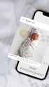 Baby Receiving Blanket Swaddle Blanket Infant Wrap with Matching Headband Beanie and Name Card (Green Leaf Flower)...