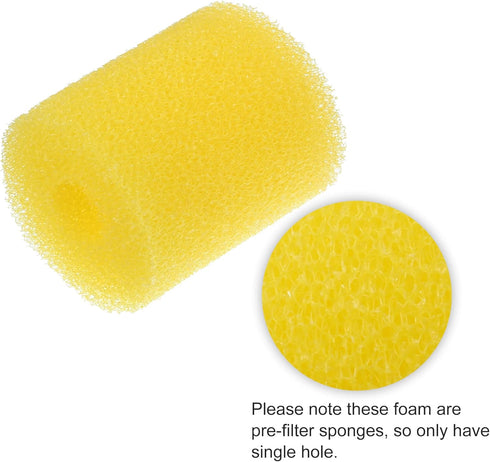 VOCOSTE 4 Pcs Aquarium Pre Filter Foam Roll, Aquarium Foam Sponge Roll Intake Filter Cover Accessories for Fish Tank, Yellow, 7.5x6.5x2cm...