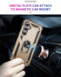 PASNEW for S23 FE Case,360° Ring Kickstand Magnetic Car Holder,Military Shockproof Drop Protection Hard Shell,Phone Cases for Samsung Galaxy S23 F...