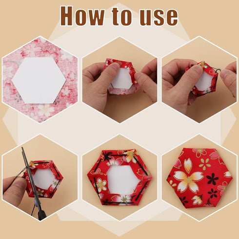 300pcs Hexagon Paper Piecing Template, 1 Inch Paper Piece Templates Hexagon Paper Piecing Shapes for Quilting Supplies for Splicing Patchwork...
