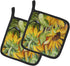 Caroline's Treasures JMK1266PTHD Sunflowers Pair of Pot Holders Kitchen Heat Resistant Pot Holders Sets Oven Hot Pads for Cooking Baking BBQ, 7 1/...
