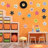 72 Pcs 5.9" Star Cutouts Paper for Bulletin Board Decorations Glitter Star Cutouts Positive Sayings Star Confetti Cutouts for Bulletin Board Class...