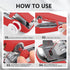 Sewing Machine Handheld Mini Stiching Machine Portable Hand Stitching Machine Tiny Single Stitch Sewer for Clothes (Red)......