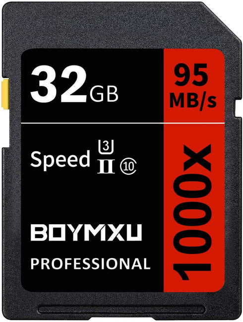 32GB Memory Card, BOYMXU Professional 1000 x Class 10 Card U3 Memory Card Compatible Computer Cameras and Camcorders, Camera Memory Card Up to 95M...