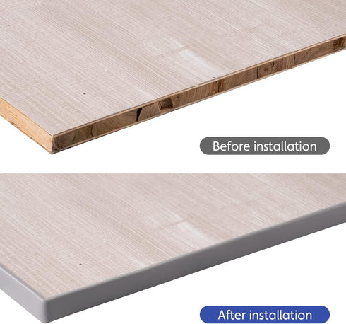 U-Shape Edge Banding, 16.4ft TPE Self Adhesive Veneer Edging Trim Flexible Edge Protector, Furniture Edge Strip for Countertop Table Cabinets Shel...