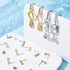 SUNNYCLUE 1 Box 40Pcs 4 Style 304 Stainless Steel Stud Earring Findings with 40 Pcs Stainless Steel Ear Nuts Earring Posts with Loop for Jewelry M...