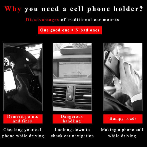 Car Phone Holder Mount, 360 Degree Rotatable Gravity Auto Air Vent Cell Phone Mount, Hands Free Smartphone Holder Accessories Compatible with All ...