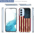 Phone Case for Galaxy A54 5G Case, Samsung A54 5G SM-A546U Case with Tempered-Glass Screen Protector, Cute Clear Flag Pattern Full Body Protective...