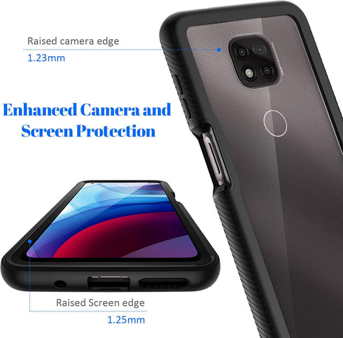 seacosmo Case for Moto G Power 2021, Full Body Shockproof Cover with Built-in Screen Protector Protective Phone Case for Motorola G Power 2021- Bl...