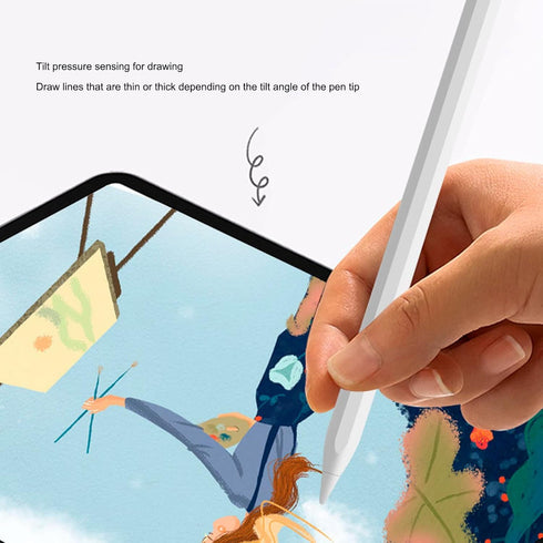 Tablet Stylus Pen, Capacitive Pen Display Power Touch Pen, Magnetic Adsorption Real Time Power Display Screen Pen with 2 Interchangeable Nibs...